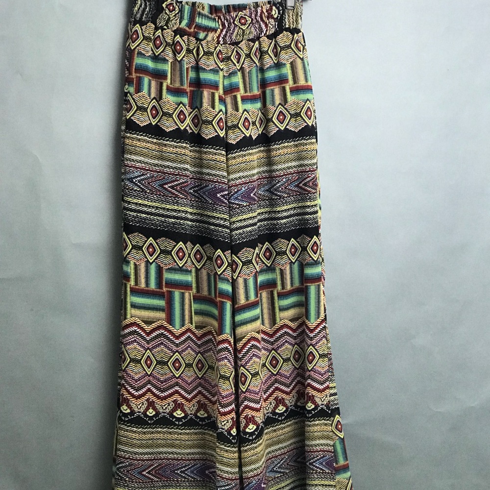 Fabrik Wide Legged Palazzo Tribal Print Pants
